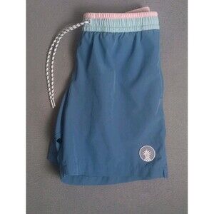 Chubbies The Gravel Road Swim Trunks Men’s MEDIUM Blue 5.5” Inseam Drawstrings